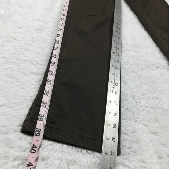 Talbots Womans Jeans Signature Pleated Waist Straight Leg Low Rise Brown 4 - Picture 5 of 13